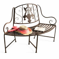 GARTENBANK aus Metall 2-Sitzer 116 cm - Braun, Metall (116/95/40cm) - DanDiBo