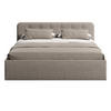 POLSTERBETT mit verstellbarem Lattenrost & Bettkasten, 200 x 200 cm in Beige - Beige, Holzwerkstoff (200/200cm) - Home Collective