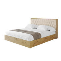 POLSTERBETT mit Bettkasten und Lattenrost, Bett mit Matratze H3/H4 - ENZO5 120x200 Beige - Creme, Holzwerkstoff/Textil (120/200cm) - ALTDECOR