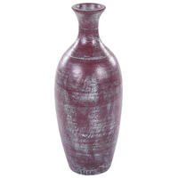 DEKOVASE Terrakotta braun Kardia - Braun, Stein (57cm) - Beliani