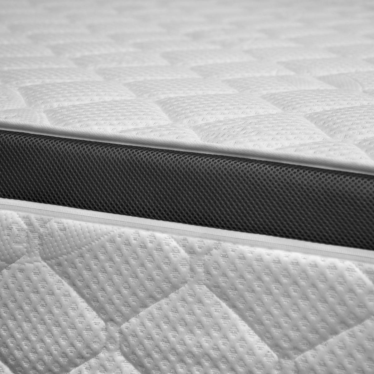 WENDEMATRATZE Mediro Flex 25 cm,7-Zone, mit Visco-Schaum, H3/H4, 140x200 - Weiß, Kunststoff (140/200cm) - Beautysofa