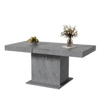 ESSTISCH 140/180/80/76 cm in Grau mit Stauraum und Ausziehfunktion - Grau, Holzwerkstoff (180/80/76cm) - Flora Grace