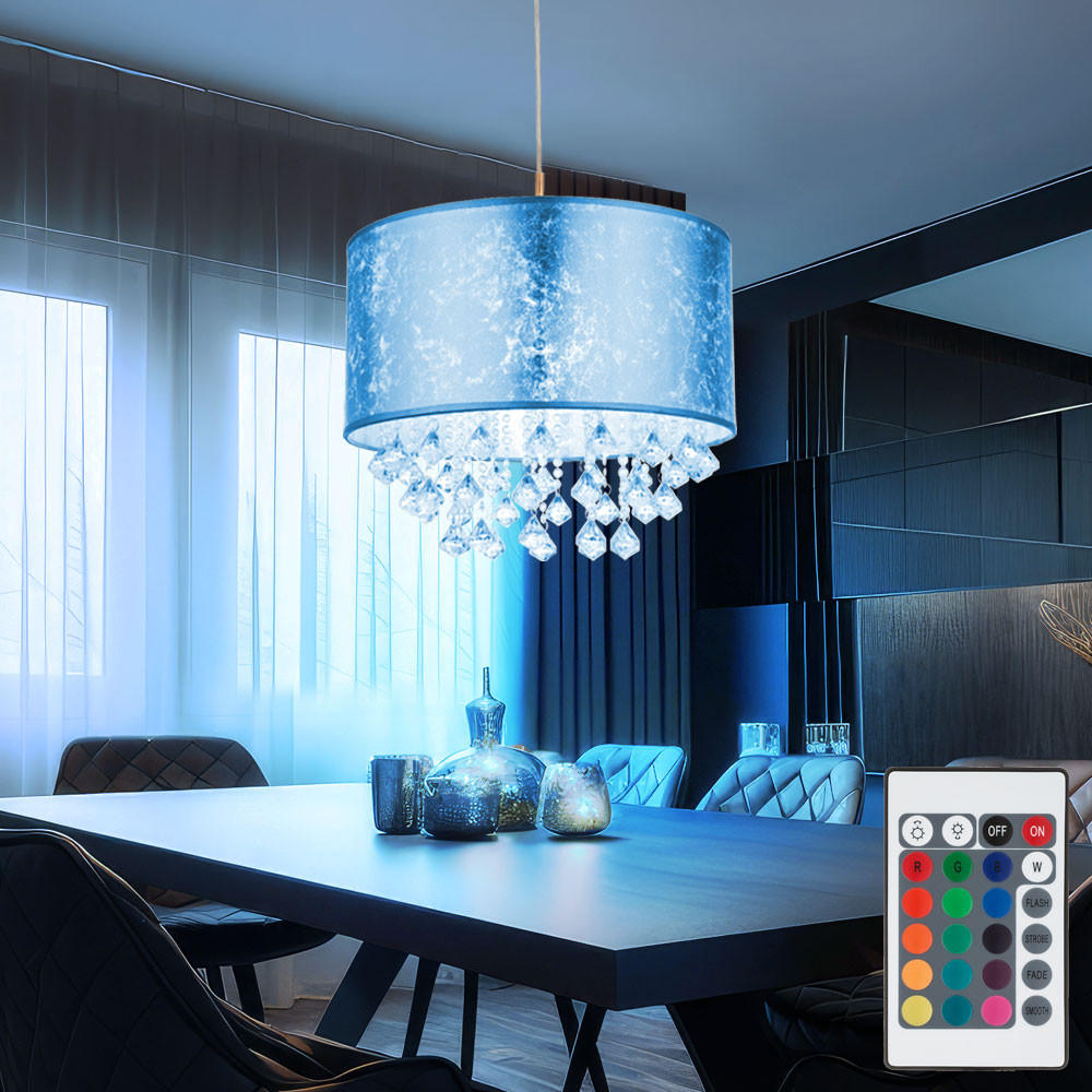 LED HÄNGELEUCHTE AMY Textil Gold - Goldfarben, Metall (40/40/140cm) - Globo Lighting