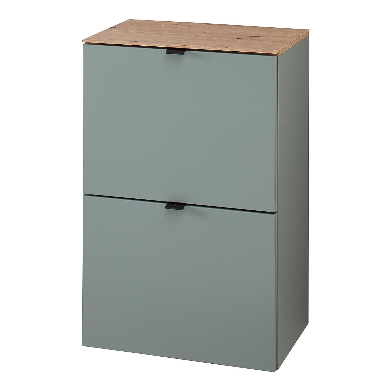 HÄNGE-SCHUHKIPPER - Schwarz/Mintgrün, Holzwerkstoff/Metall (55/84/37cm) - home24