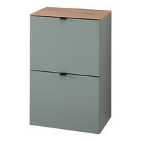 HÄNGE-SCHUHKIPPER - Schwarz/Mintgrün, Holzwerkstoff/Metall (55/84/37cm) - home24