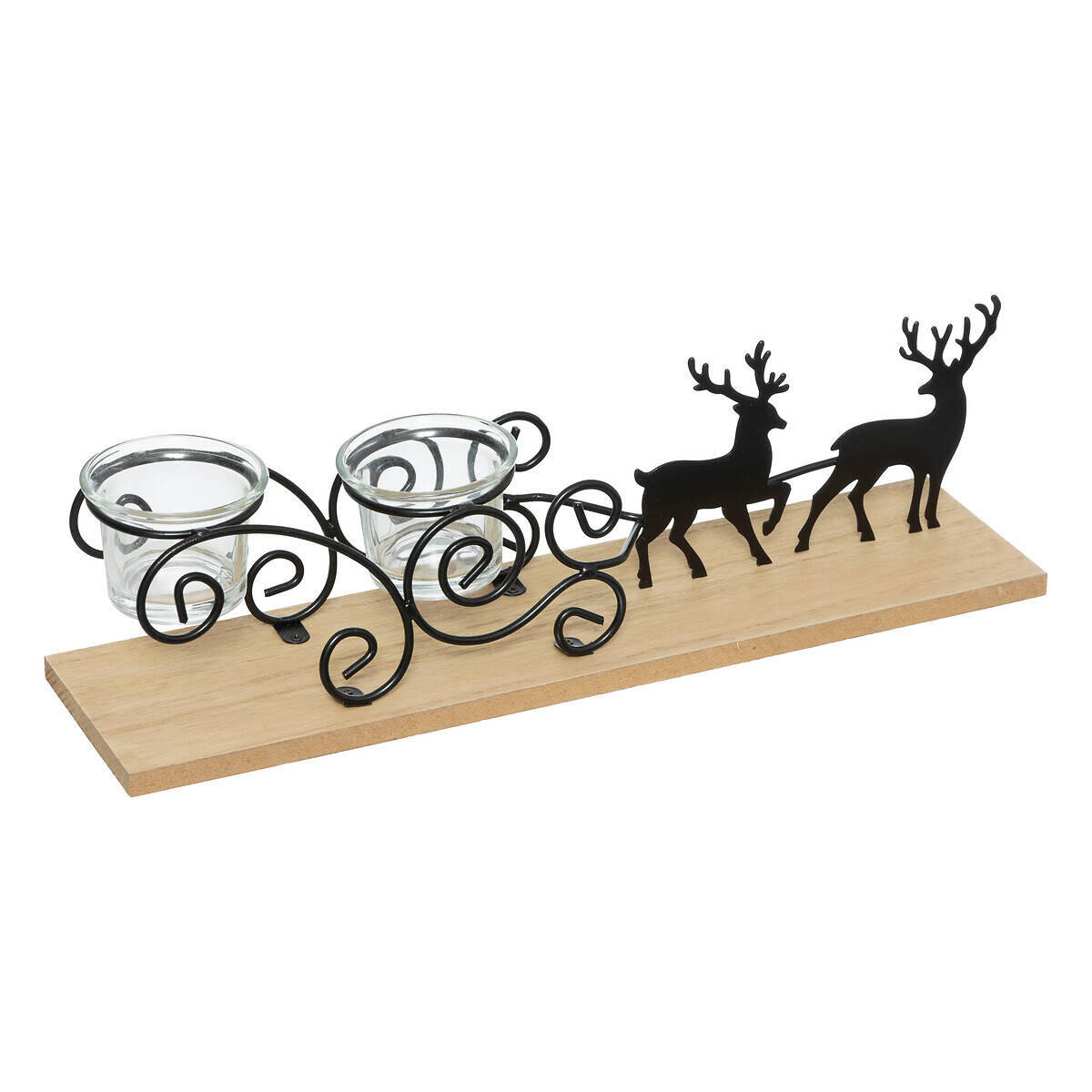 KERZENHALTER Rentiere 45 cm - Multicolor, Metall (9/10.5/35cm) - Atmosphera Createur d´interieur