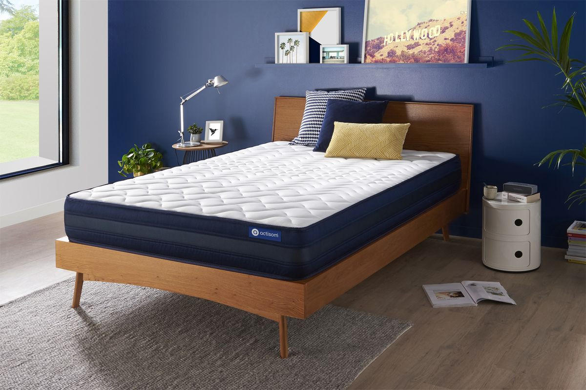 MATRATZE Actiflex tech Taschenfederkern und Memory-Schaum 160 x 200 cm h4 - Weiß, Textil (160/200cm) - ACTISOM