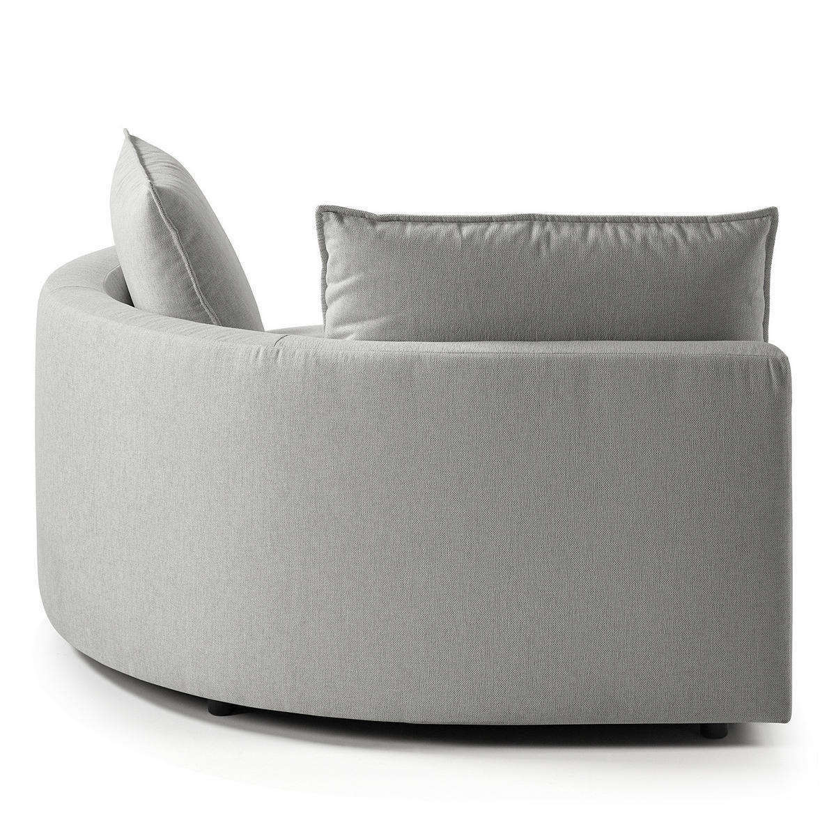 OTTOMANE - modular - Hellgrau/Schwarz, Kunststoff/Textil (126/82/154cm) - home24