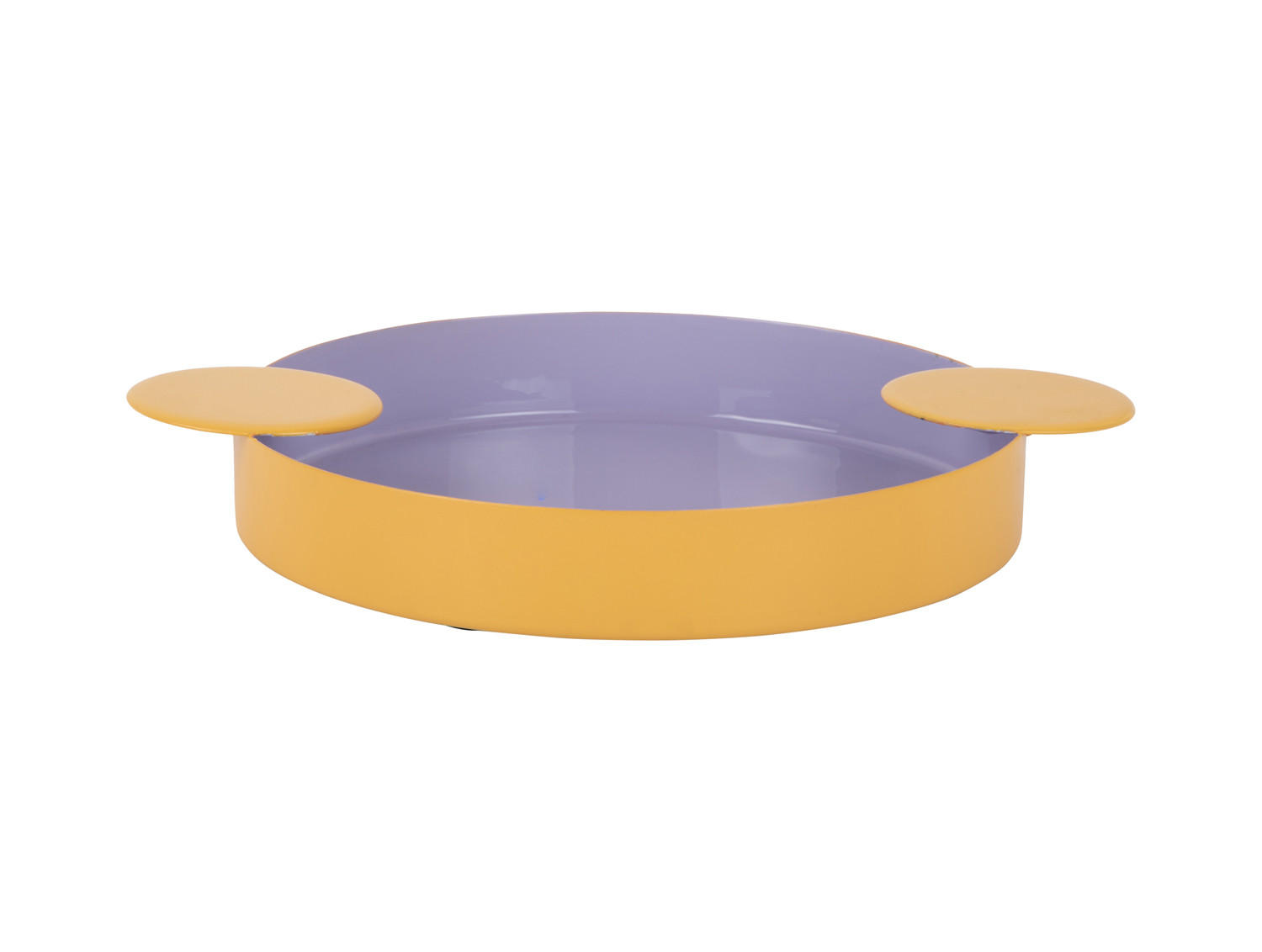 SERVIERTABLETT Double Funky 27/20/3 cm - Lila, Metall (20/3/27cm) - Present Time