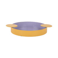 SERVIERTABLETT Double Funky 27/20/3 cm - Lila, Metall (20/3/27cm) - Present Time