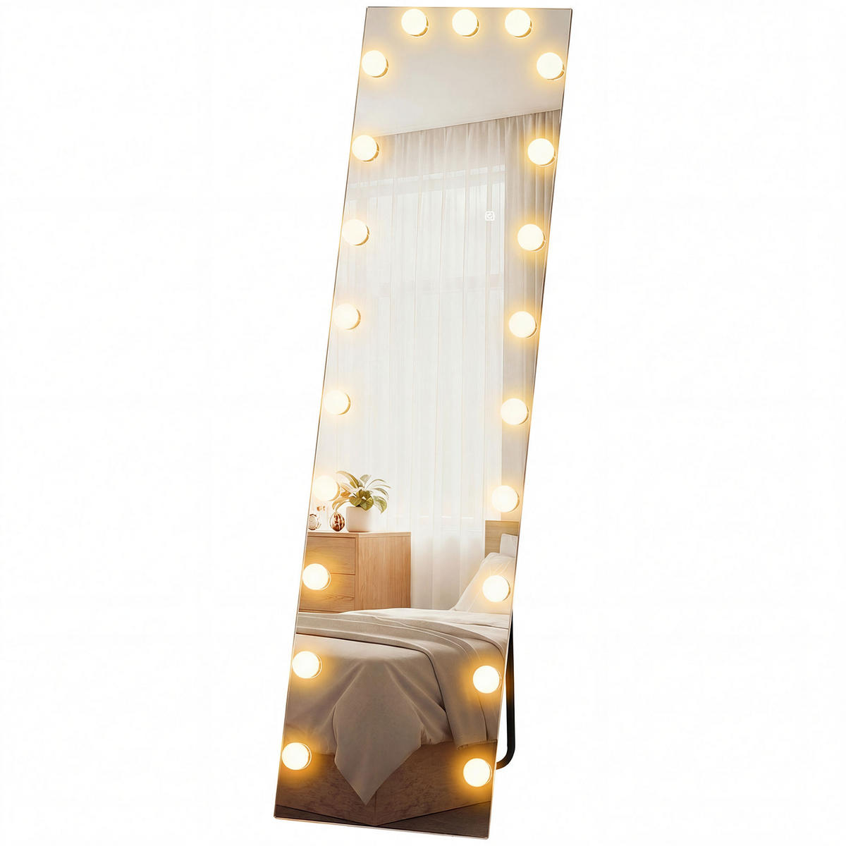 STANDSPIEGEL DE-09883 Schwarz - Transparent, Glas (40/150/5.7cm) - ComfortXL