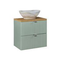 WASCHTISCH 60.4cm Jade Grün und Holz - Grün, Holzwerkstoff (60.4/59/40cm) - Petits-meubles