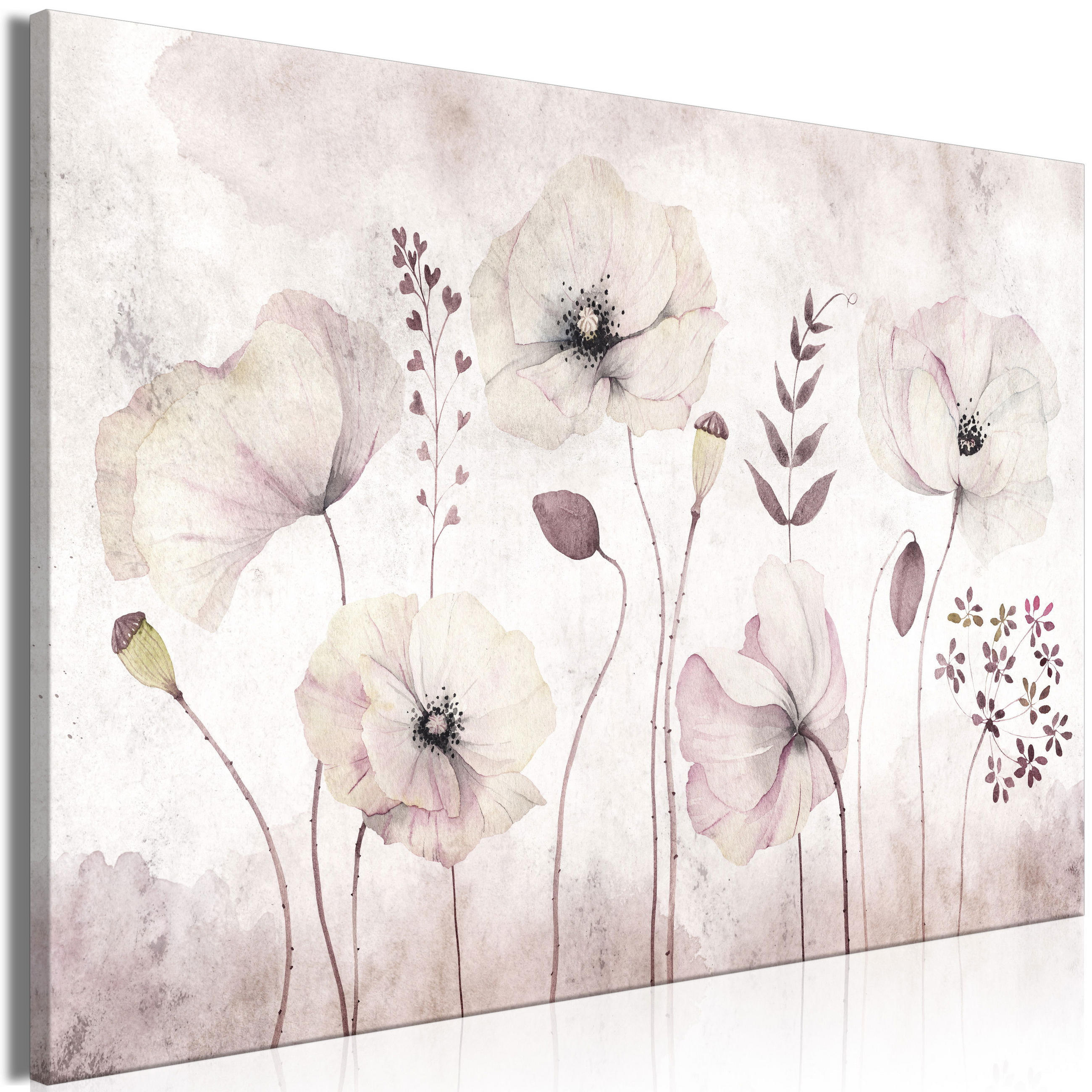 KUNSTDRUCK Rosa 60/40 cm - Pink, Textil (60/40cm) - KUNSTLOFT