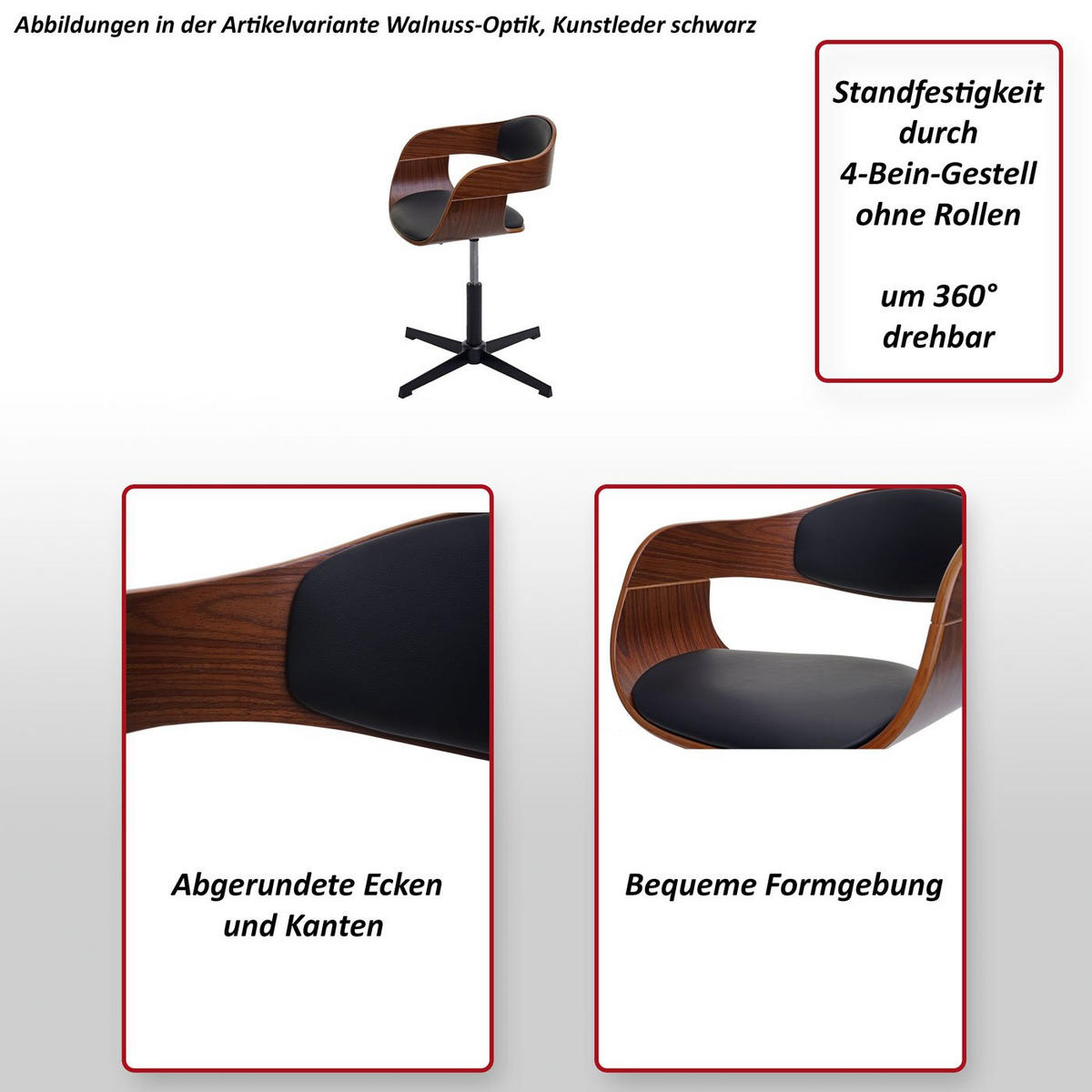 ESSZIMMERSTUHL Schwarz - Schwarz, Textil (64/83/64cm) - MCW