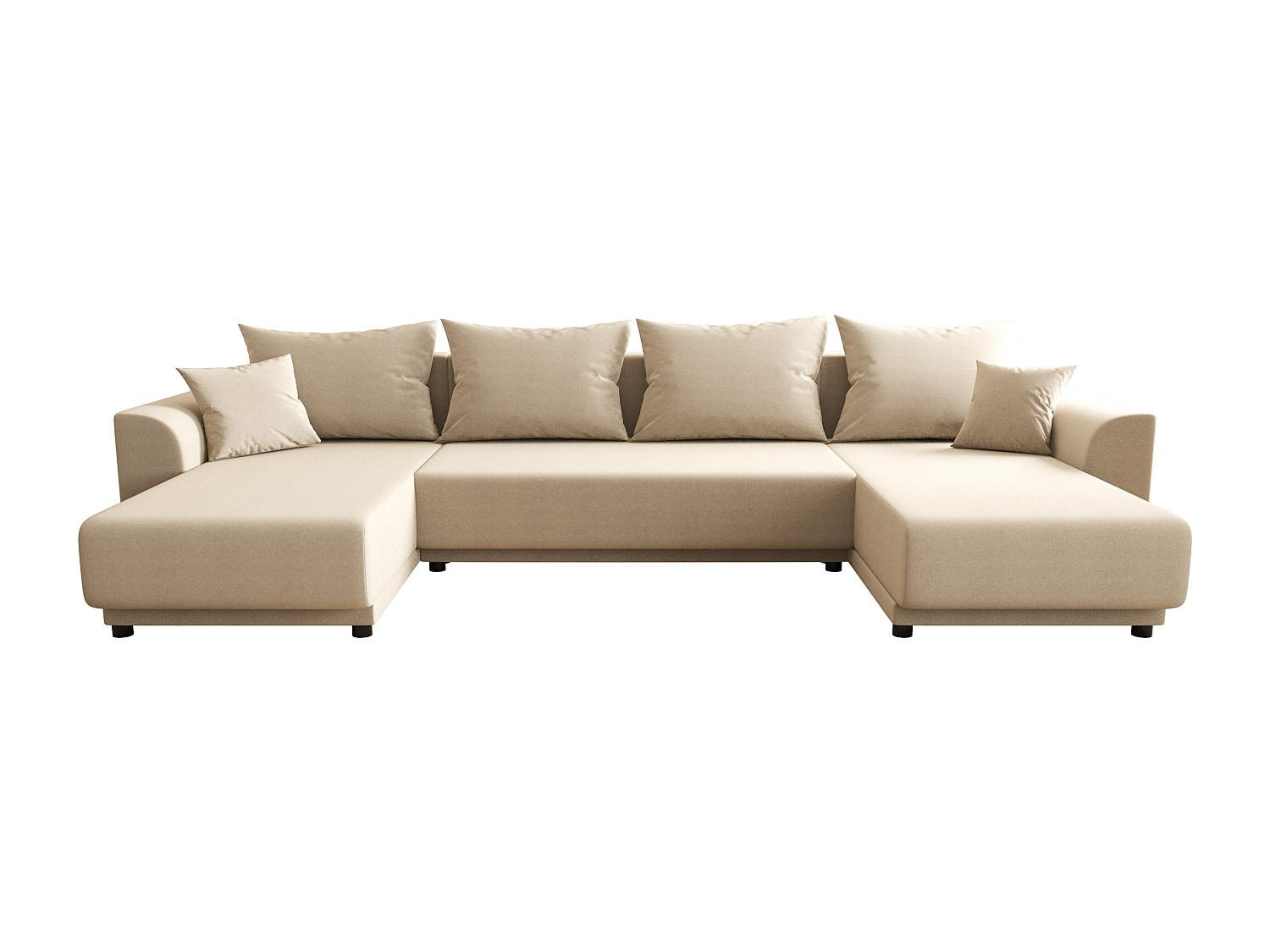 SCHLAFSOFA - 5 Personen - Stoff - Beige - - Beige, Textil (311/80/149cm) - Vente-Unique