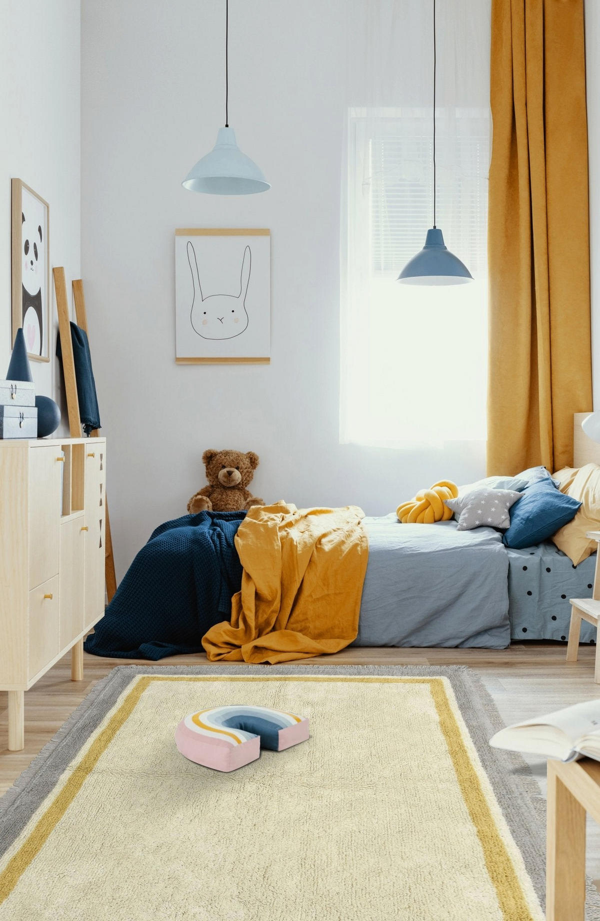 KINDERTEPPICH aus hochwertiger Baumwolle grau - Grau, Naturmaterialien (120/170cm) - AFK Living