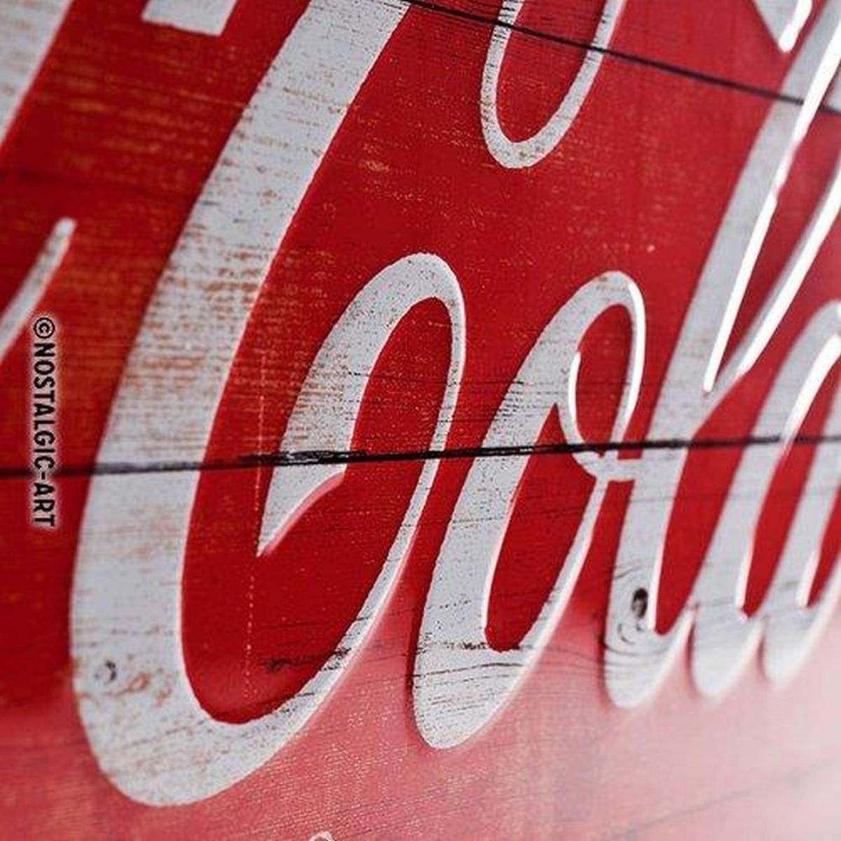 BLECHSCHILD 25/50 cm Coca-Cola Logo Red - Multicolor, Metall (50/25/1cm) - Nostalgic-Art