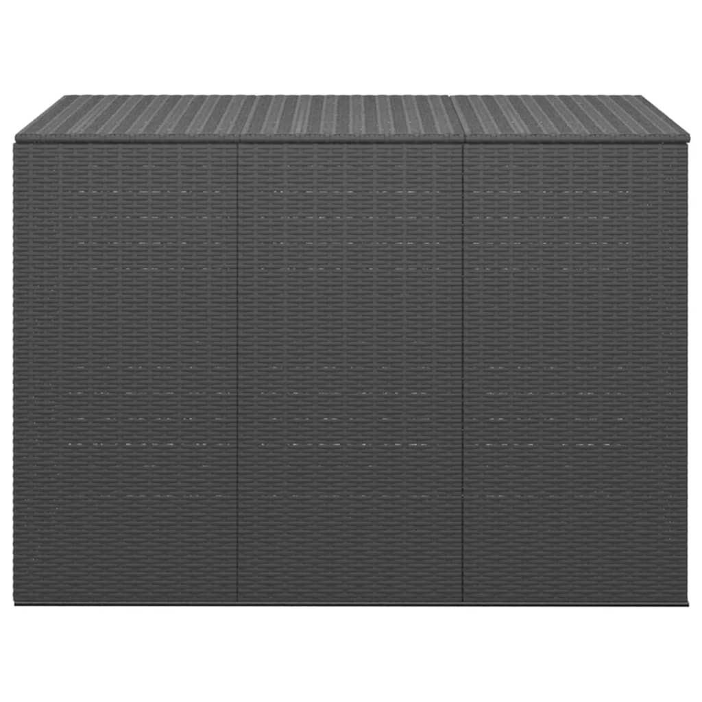 GARTEN-KISSENBOX PE Rattan 145x100x103 cm Schwarz - Schwarz, Kunststoff (145/103/100cm) - furnicato