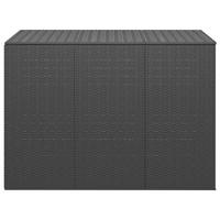 GARTEN-KISSENBOX PE Rattan 145x100x103 cm Schwarz - Schwarz, Kunststoff (145/103/100cm) - furnicato