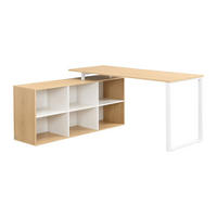 ECKSCHREIBTISCH mit Stauraum - MDF - Weiß & Natur - NIPILI - Naturfarben, Holz (60/160/75cm) - Vente-Unique