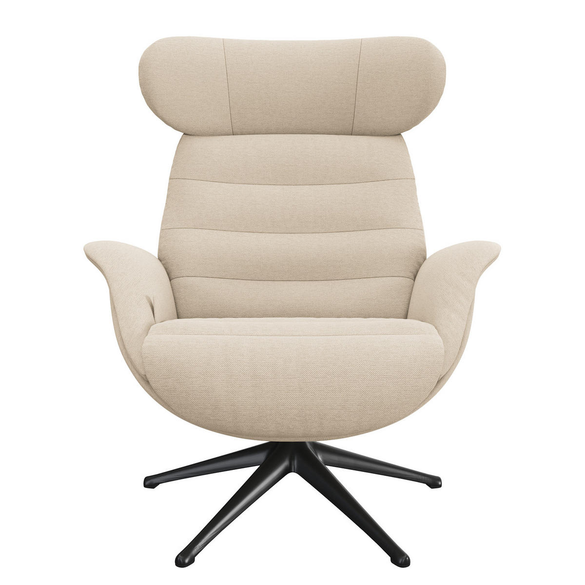 RELAXSESSEL - Beige, Textil/Metall (90/107/90cm) - home24