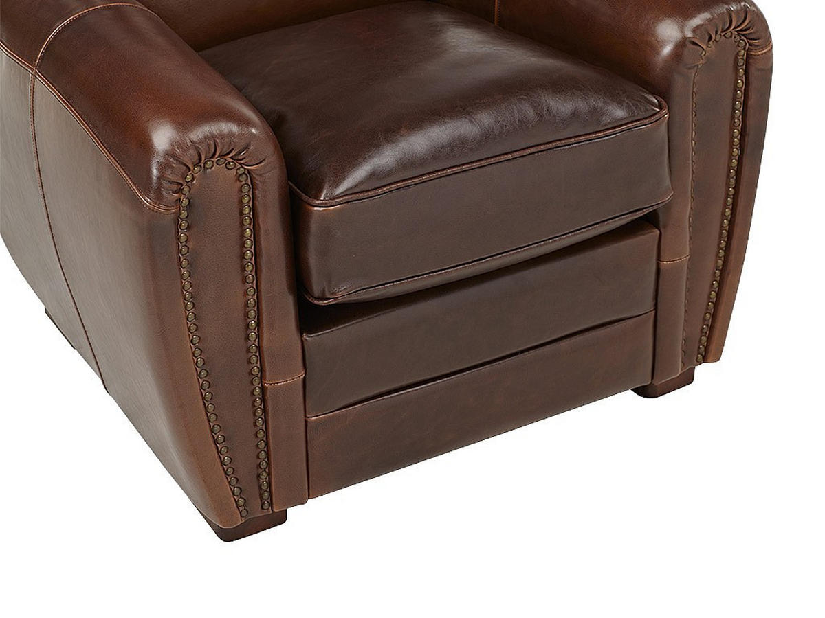 SESSEL mit gerader Rückenlehne - -Sitzer - Leder - Schokoladenbraun - - Braun, Leder (90/85/84cm) - Vente-Unique