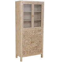 VITRINE aus holz 80x40x180cm - Beige, Holz (80/180/40cm) - Wanderlust