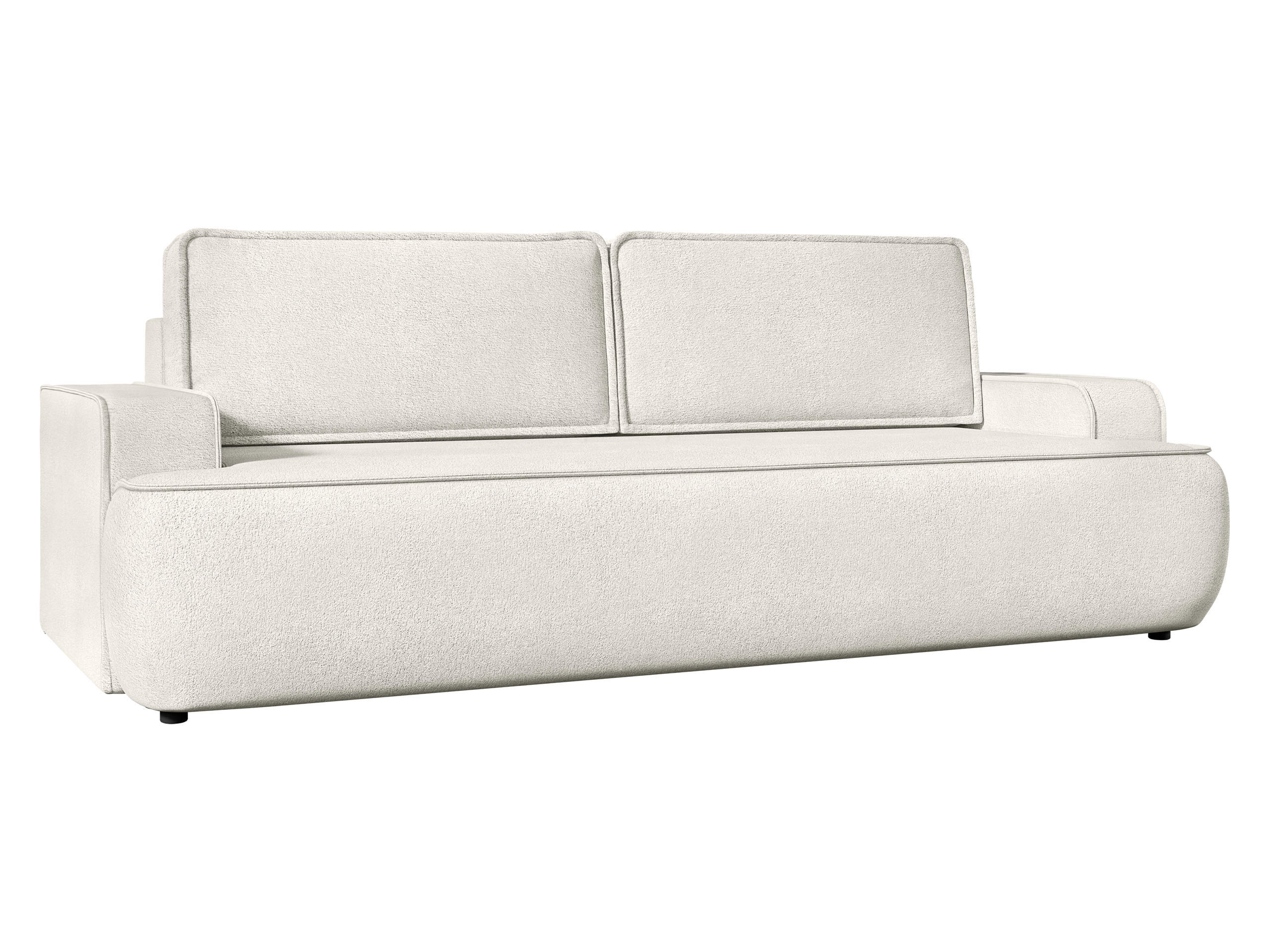 SCHLAFSOFA Mono - Hellbraun/Schwarz, Holz/Kunststoff (248/94/110cm) - MIRJAN24