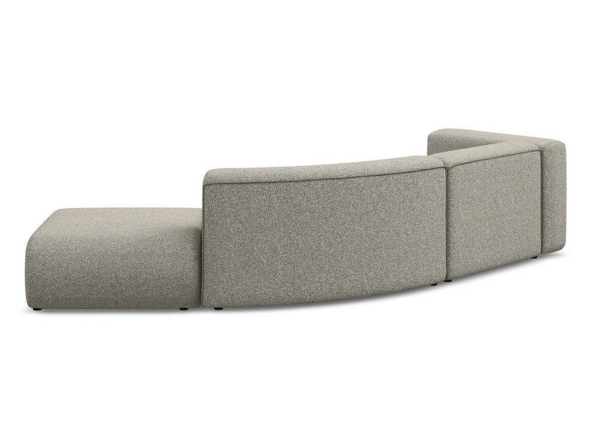 4-SITZER-SOFA Strukturstoff Stoff Beige - Beige/Schwarz, Kunststoff/Textil (335/70/166cm) - Makamii