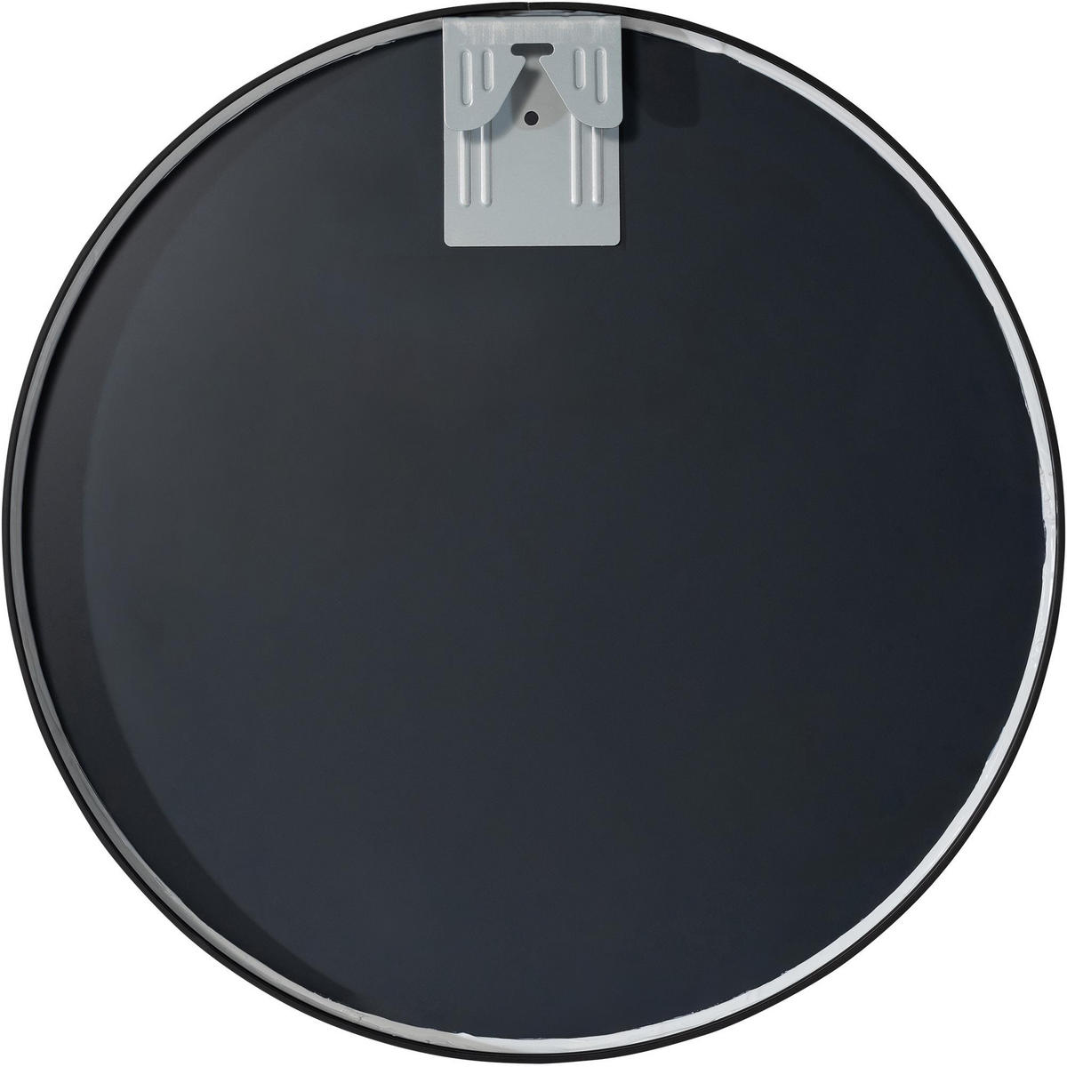 WANDSPIEGEL rund 45 cm Metall schwarz - Schwarz, Metall (45/45/3cm) - CLP