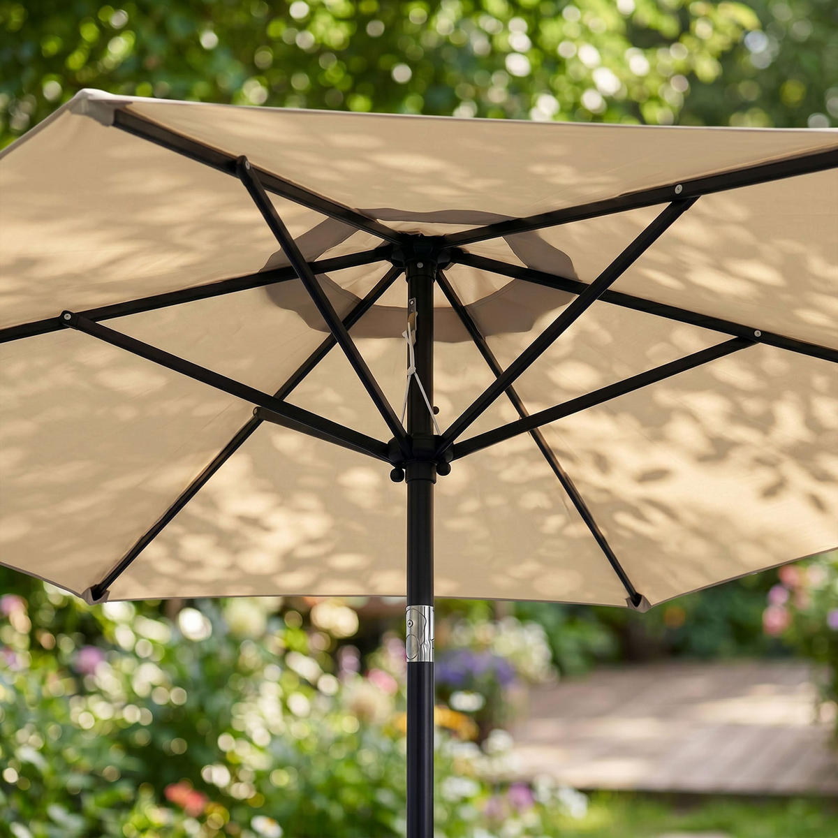 SONNENSCHRIM Beige 235/270 cm - Beige/Schwarz, Metall (270/270cm) - Akord