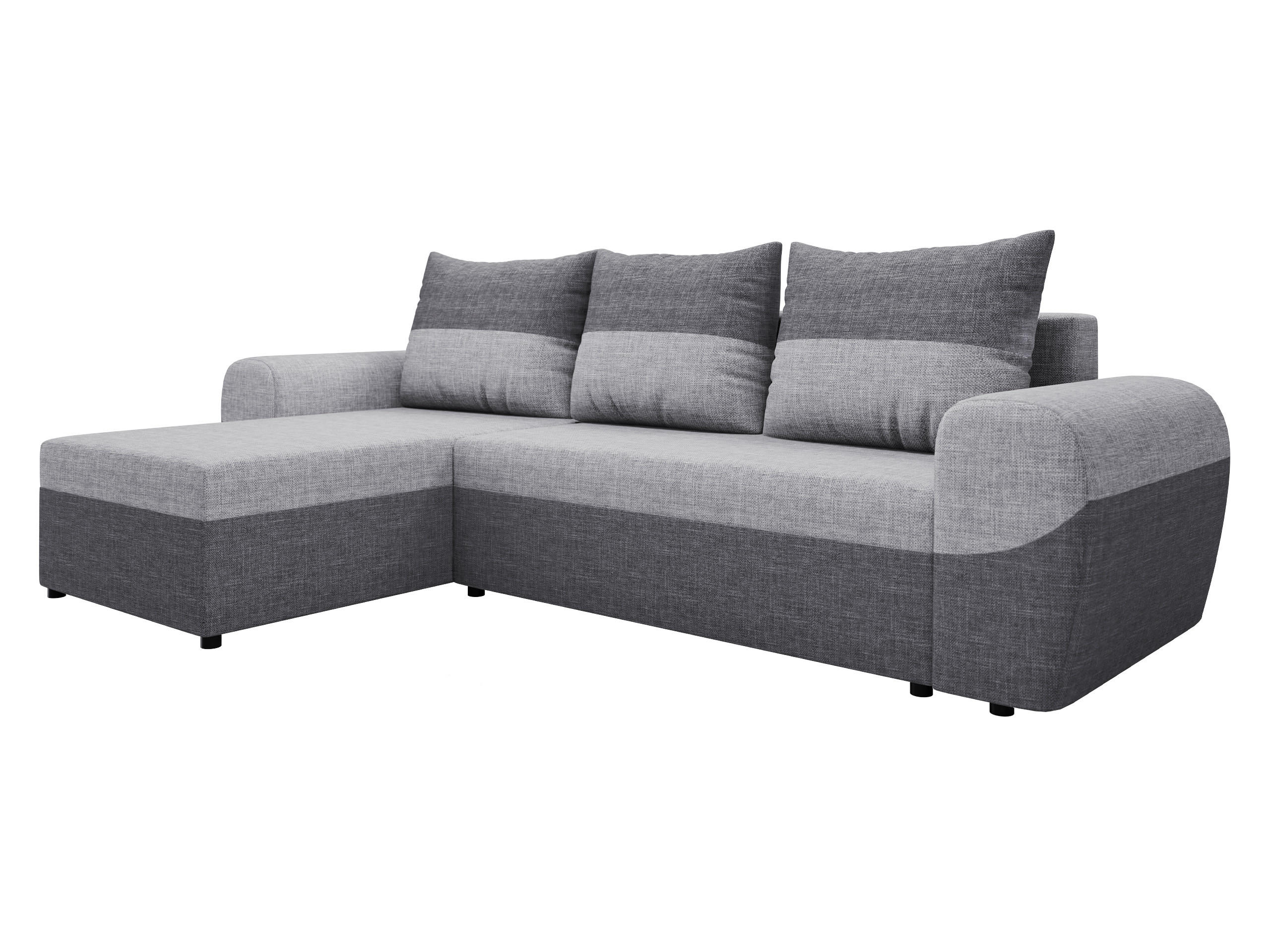 ECKSOFA Mader - Dunkelgrau/Schwarz, Holz/Kunststoff (260/140cm) - MIRJAN24