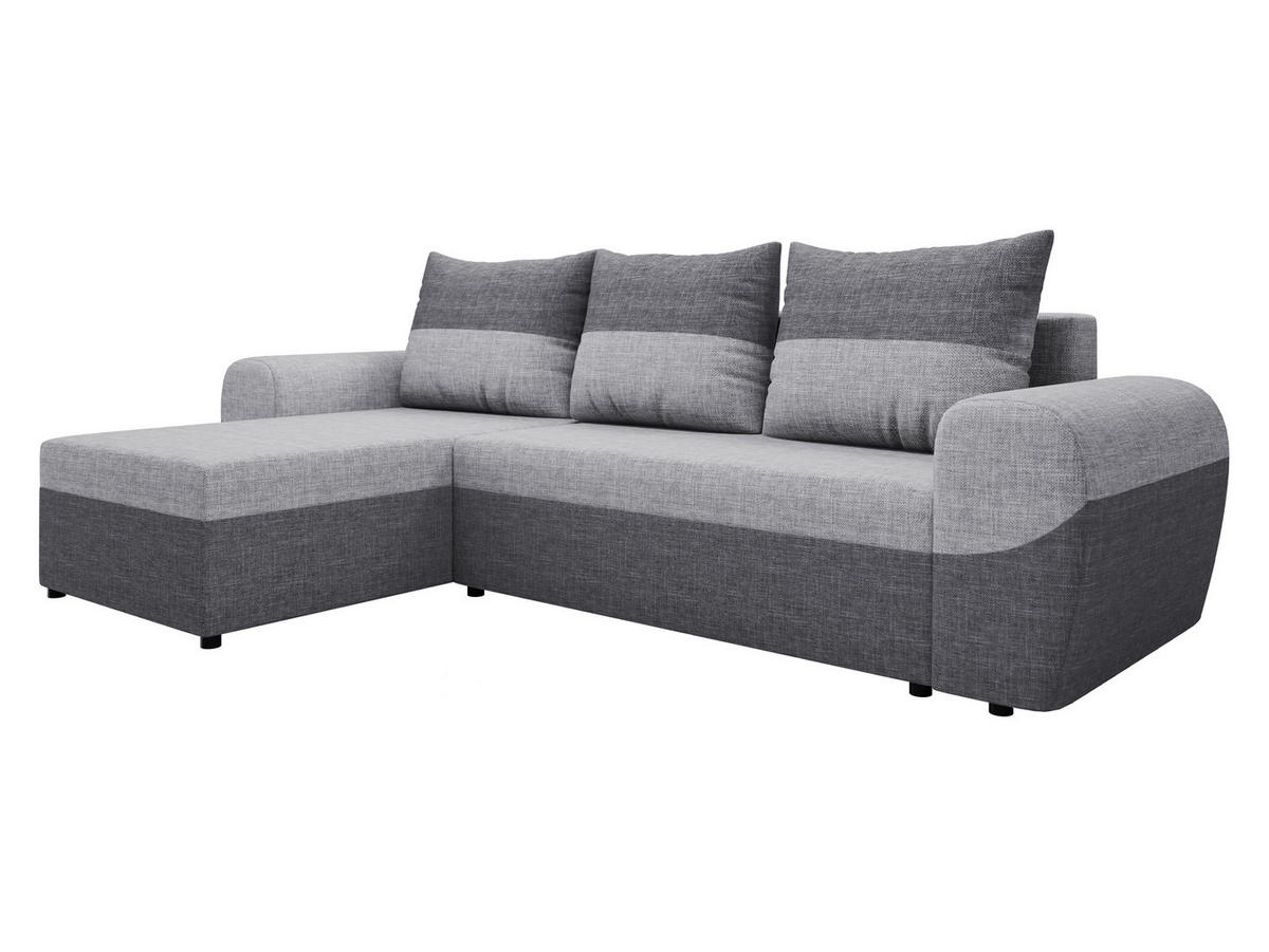 ECKSOFA Mader - Dunkelgrau/Schwarz, Holz/Kunststoff (260/140cm) - MIRJAN24