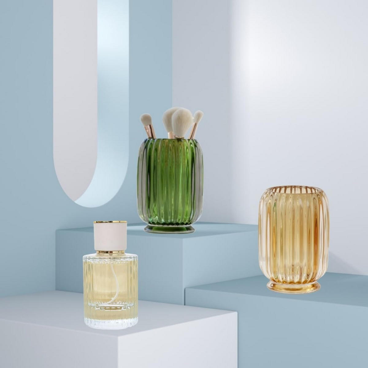 SEIFENSPENDER , 2x 50 ml Klarglas-Sprühflaschen - Transparent, Glas (5.2/9.8/5.2cm) - BELZ
