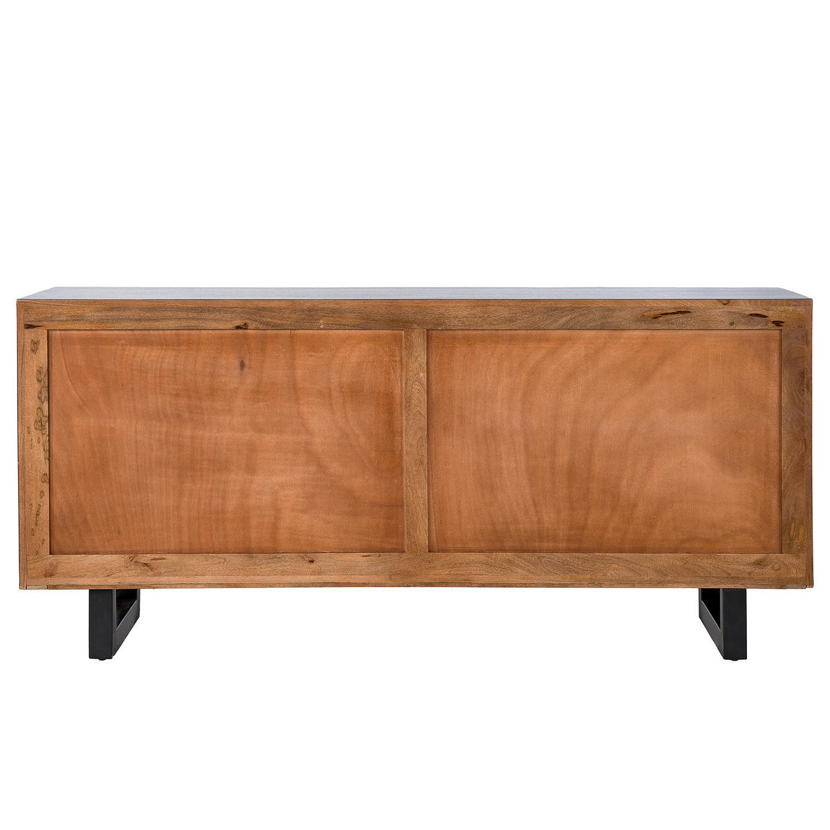 MASSIVES SIDEBOARD - Akazie / Akazie Schwarz - Braun, Holz (168/76/41cm) - home24