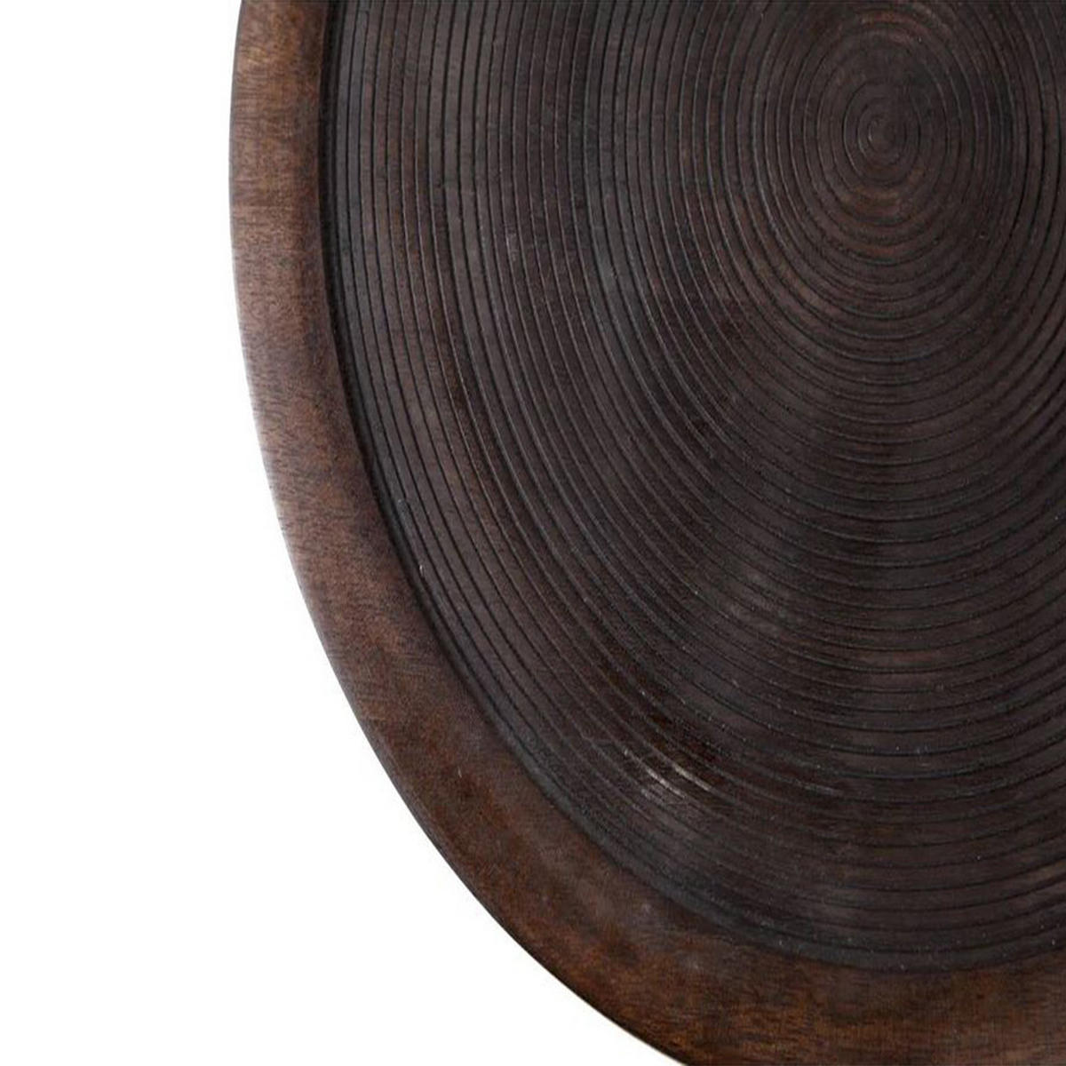 SERVIERPLATTE KAMUDI Ø34x13 Holz-Bronze - Braun, Holz (34/13/34cm) - Light & Living