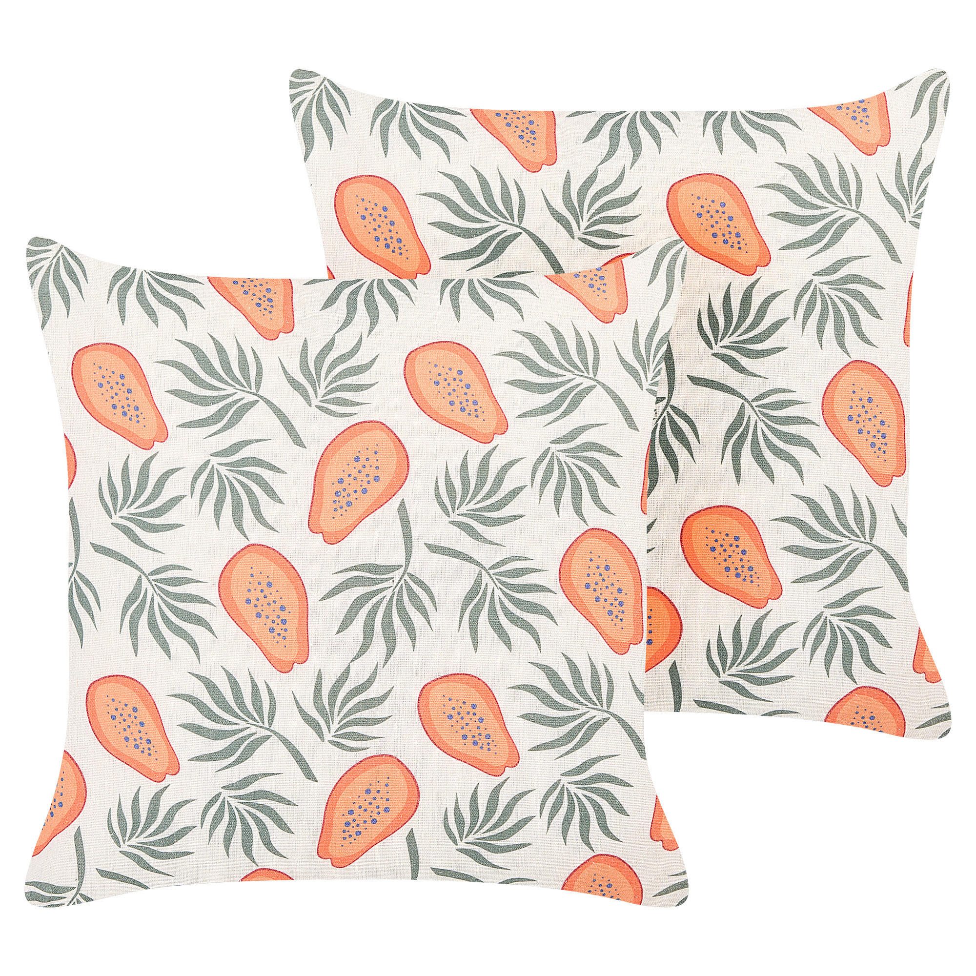 DEKOKISSEN 2er-Set Bunt 45/45 cm Avens - Multicolor, Textil (45/45cm) - Beliani