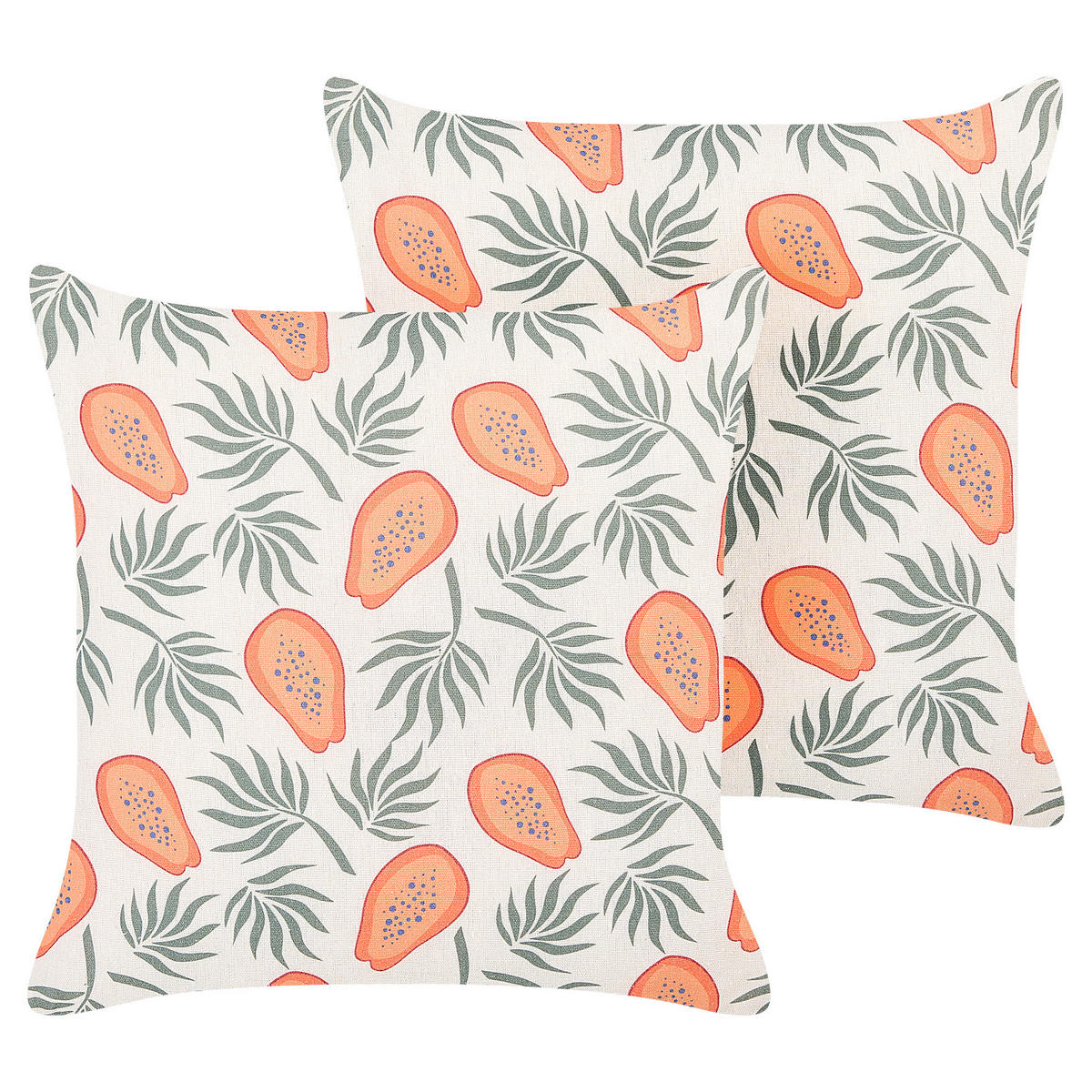 DEKOKISSEN 2er-Set Bunt 45/45 cm Avens - Multicolor, Textil (45/45cm) - Beliani