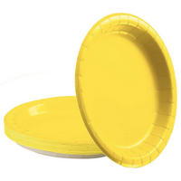 PAPPTELLER 16-teiliges Set Gelb 23 cm - Gelb, Papier (22.9/1/22.9cm)