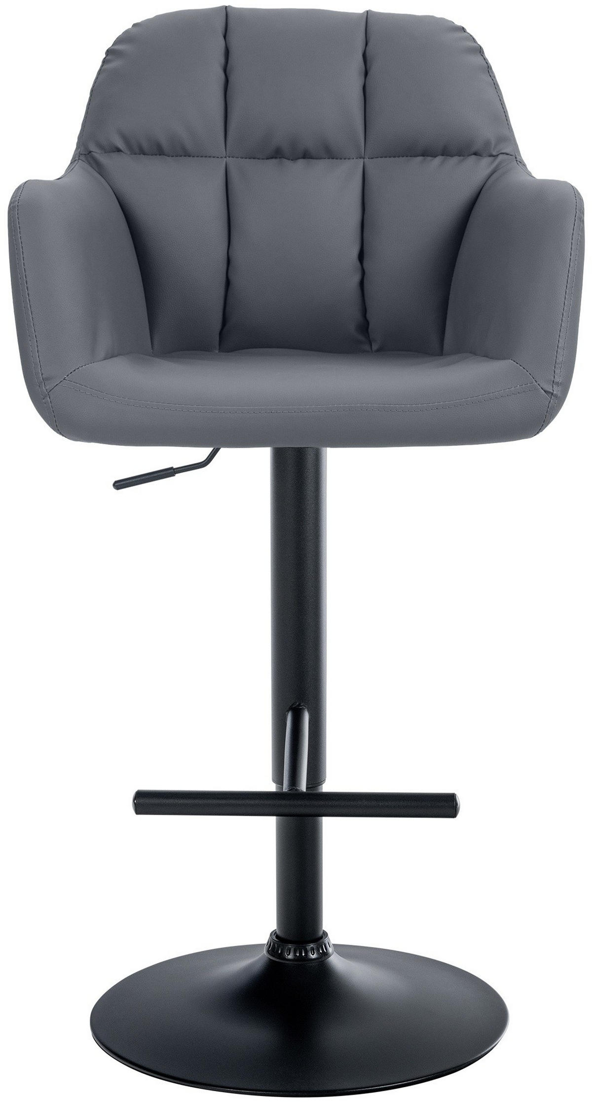 BARHOCKER Natoma Kunstleder 97-118x57x59 cm grau - Grau, Leder (57/97/59cm) - furnicato
