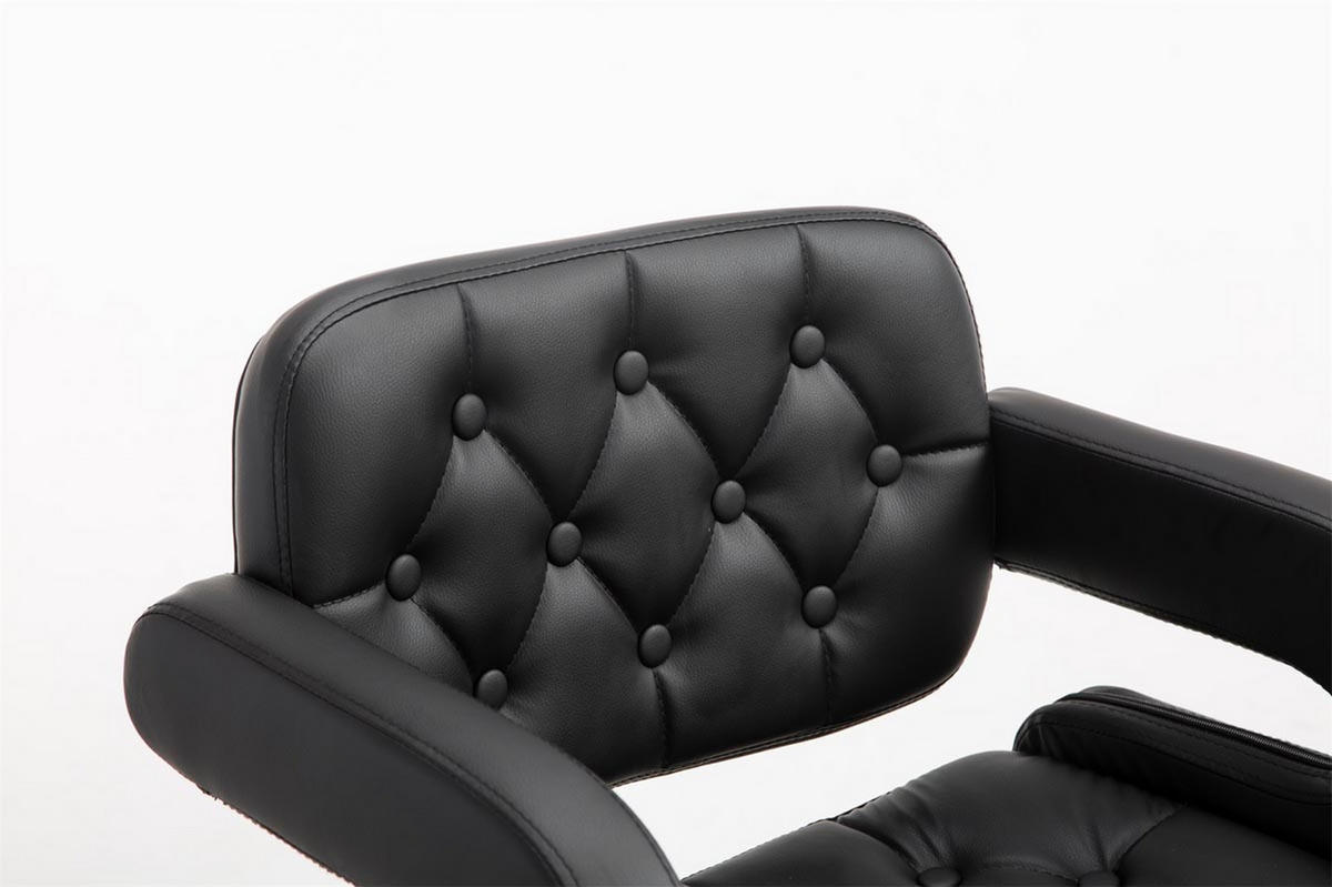 BARHOCKER Dubai, Gestell Metall in Chromoptik, Kunstleder schwarz, - Chromfarben/Schwarz, Kunststoff/Textil (52/100/55cm) - TPFLiving