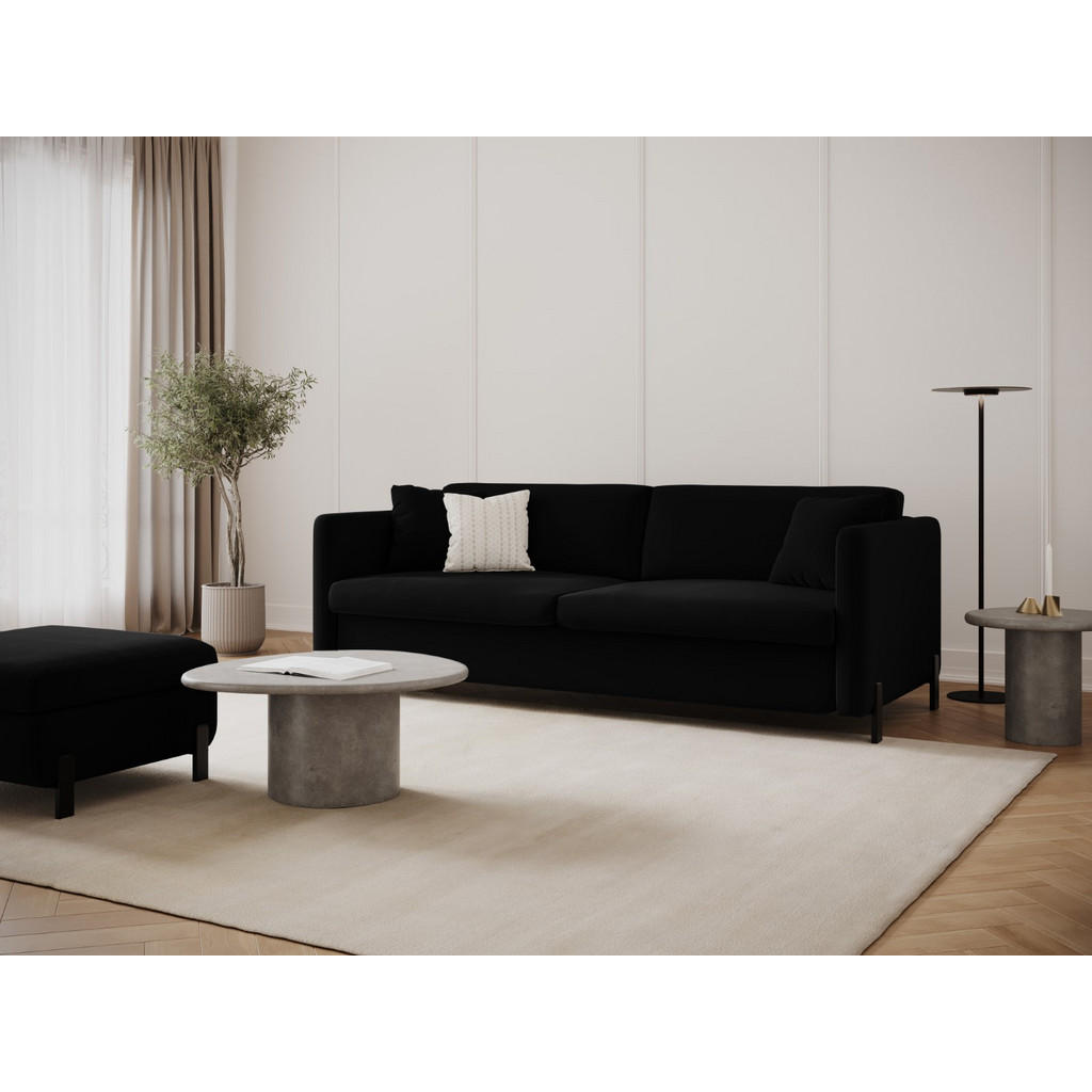 Thumbnail - Micadoni Sofa, Schwarz, Textil, 2-Sitzer, 102x80x182 cm, Hergestellt in Europa, Wohnzimmer, Sofas & Couches, Schlafsofas