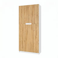 UREDSKI ormar Logan V1 Bijela mat/Hrast prirodni (82 x 184 x 37 cm) - boje hrasta, drvni materijal (82/184/37cm) - Vladon