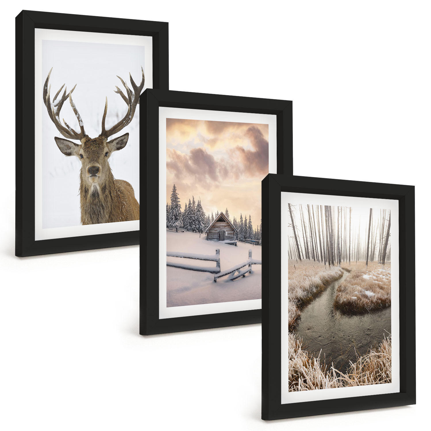 Tulup Bilder Schwarz 20x30 cm
