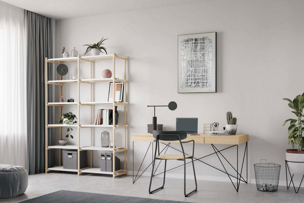 ACRYLBILD HANDGEMALT 60/90 cm - Silberfarben/Weiß, Holz/Textil (1.4/90cm) - KUNSTLOFT