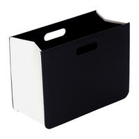 ZEITUNGSSTÄNDER Business Kunstleder, faltbar schwarz-weiß - Schwarz, Kunststoff (19/30/40cm) - CREEDWOOD