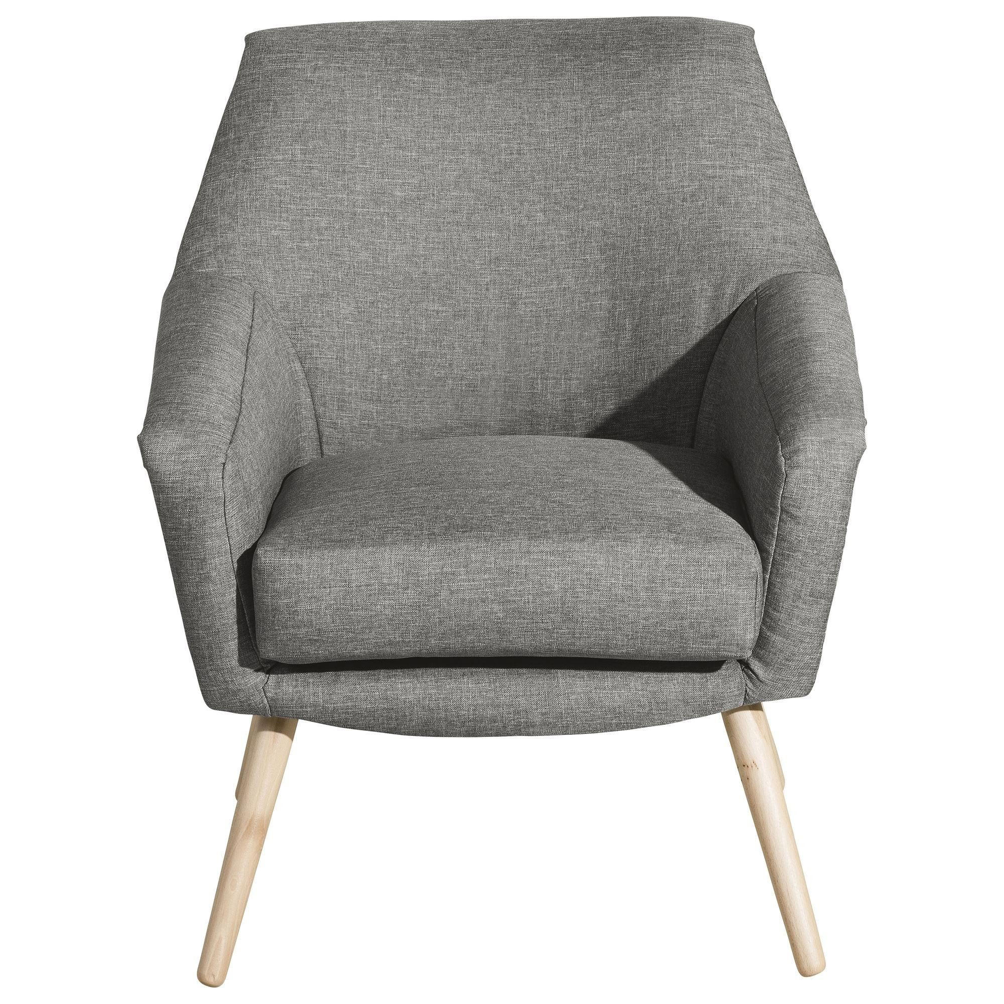 SESSEL Kachka Bezug Flachgewebe Buche natur / hellgrau - Grau, Kunststoff (67/81/71cm) - 58aufmkessel