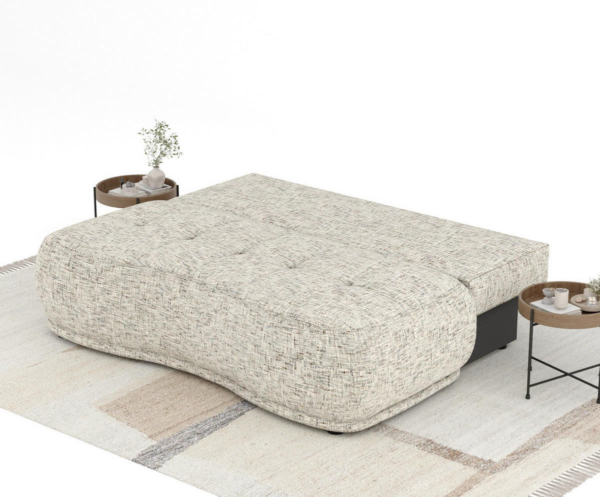 SCHLAFSOFA Cirrus Beige Webstoff - Beige/Schwarz, Holz/Holzwerkstoff (206/95/105cm) - Maison de Reve