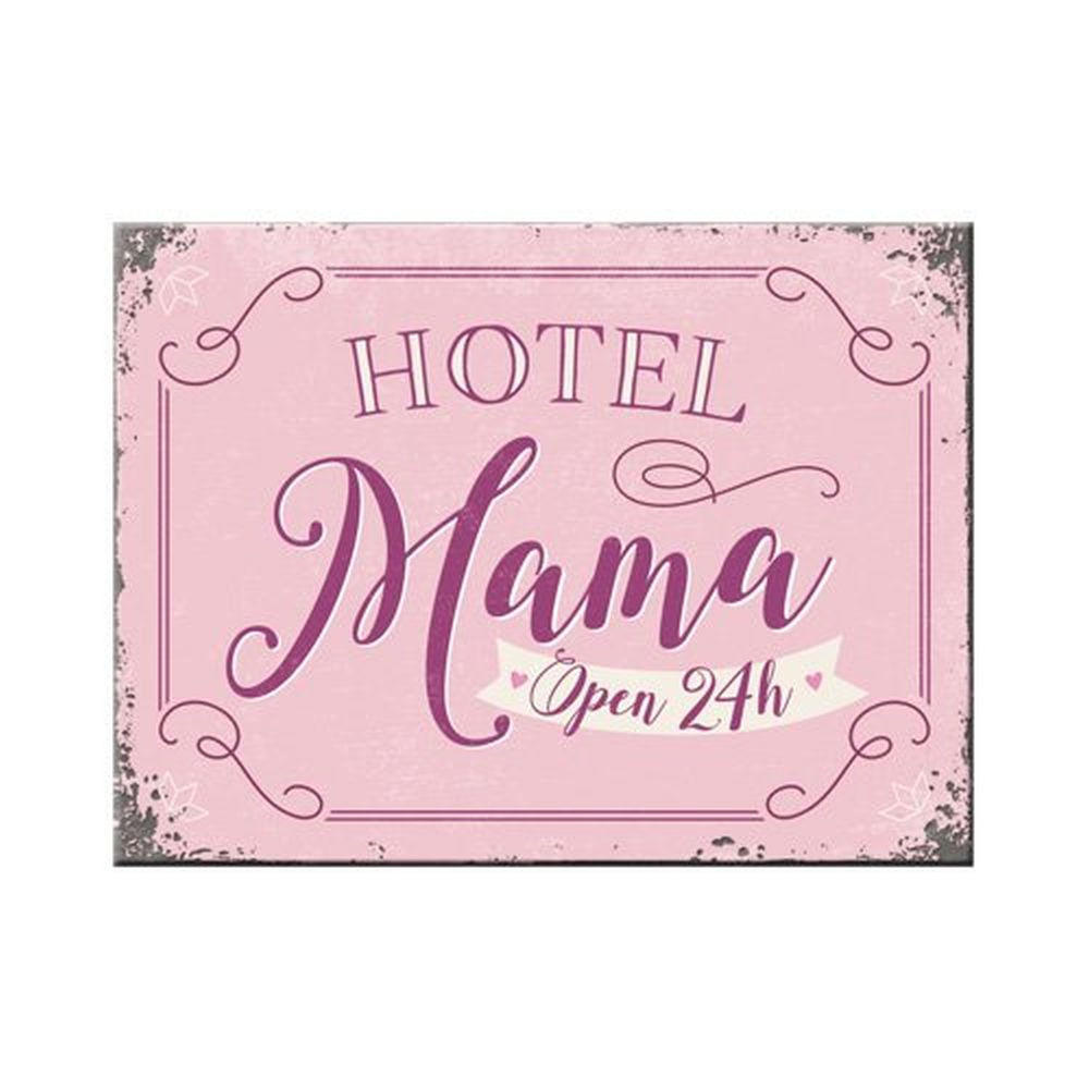 MAGNET 6/8 cm Word Up Hotel Mama - Multicolor, Metall (8/6/0.1cm) - Nostalgic-Art