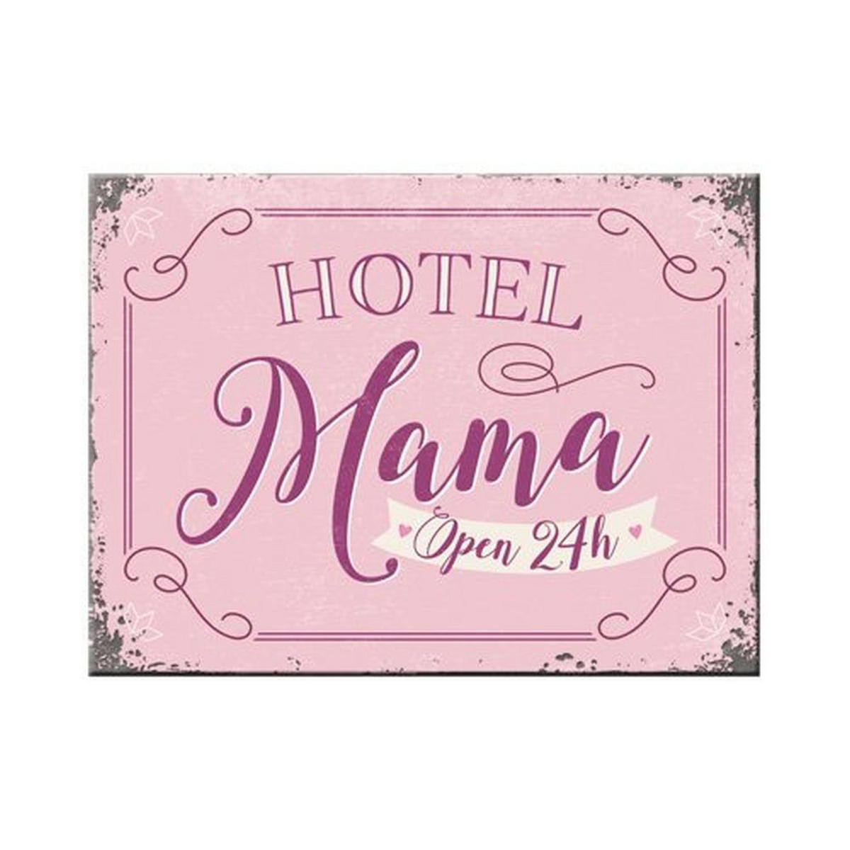 MAGNET 6/8 cm Word Up Hotel Mama - Multicolor, Metall (8/6/0.1cm) - Nostalgic-Art